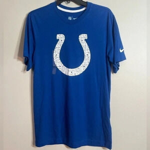 NFL Nike Indianapolis Colts Football Blue Short Sleeve Cotton Mens‎